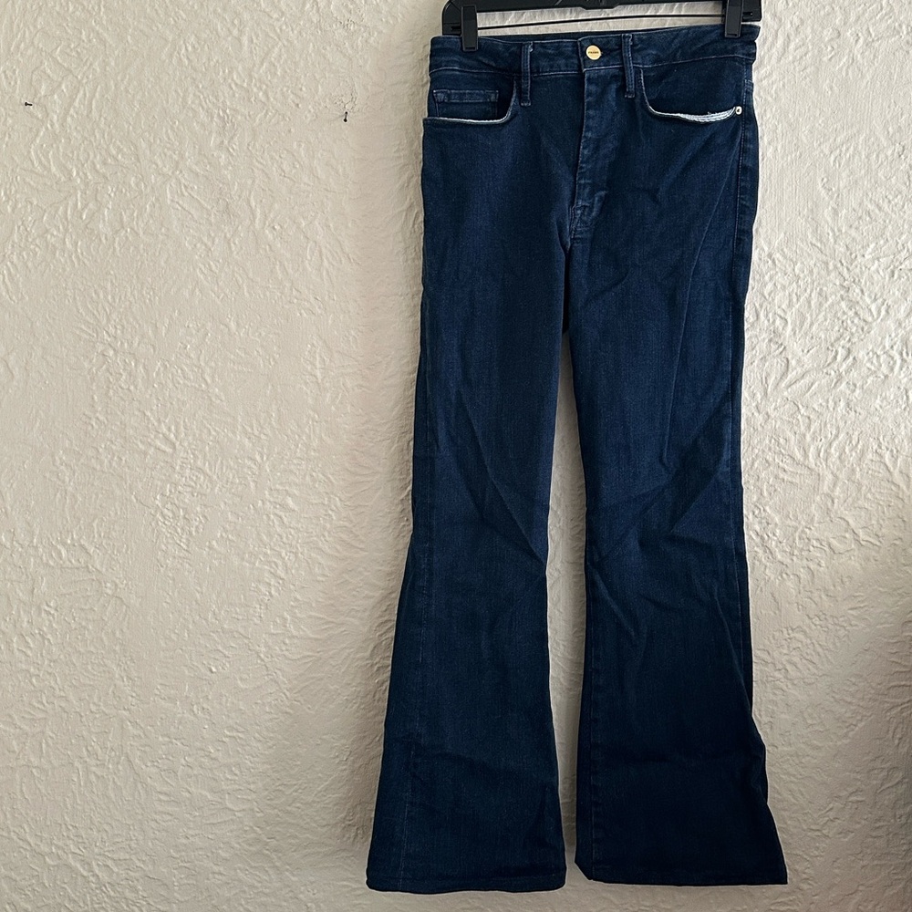 Frame Jeans Le One Flare 2 Dark Wash HEMMED